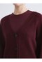 Vision Burgundy V-Neck Women's Knitwear Cardigan - 3