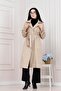 Trench Coat with Belt Detail on the Sleeve-Beige