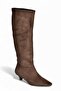V404012302 Brown Suede Short Heeled Women's Boots - 6