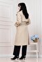 Trench Coat with Belt Detail on the Sleeve-Beige - 5