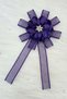 Purple Brocade Ornament with Brooch, Bride Groom Dowry Wedding Engagement Convoy Bride's Car Circumcision Henna Ornament 1 Piece - 3