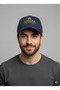 Luxury Gabardine 16/12 Fabric Unisex Gold Embroidered Navy Blue Cap |   Adjustable Size Hat with a Straight Brim - 6
