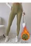 Greenish Green Color Women's Thick Winter Leggings Outdoor Butt-Lifting Thermal Underwear Sports Yoga Leggings