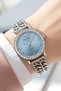 Chain Model Cord Steel Case Women Wrist Watch, Bracelet Gift Silver-Blue Color Zmfer206 - 2