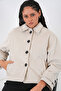 Women's Short Cashmere Jacket 0724 - Ecru - 3
