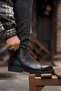 Dolce black men's leather shoes - 5
