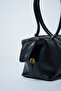 Aura Cracked Effect Bag Black - 5