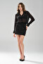 Women's Chiffon Fabric Collar and Cuffs Stone Design Shirt - 4