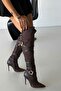 Soul Buckle Detail Dark Brown Suede - 4