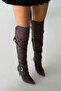 Soul Buckle Detail Dark Brown Suede - 3