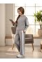 Girl's Hooded Staple Detailed Design Tracksuit Set - 5
