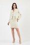 Cream Tweed Jacket Pencil Skirt Suit - 2