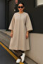 Women's Trend Casual Cream Cashmere Poncho - 3