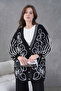 Women's Front Beaded Wide Fit Tr,Ko Cardigan V E Pants Bottom Top Set - 5