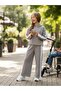 Girl's Hooded Staple Detailed Design Tracksuit Set