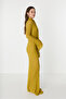 Yellow Long Dress with Wraps - 4