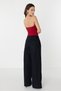 Button Detailed Wide Leg Black Trousers - 5