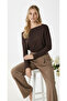 Women's Elegant Asymmetrical Shoulder Detail Blouse - 5