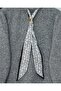 Soft Knit Sweater with Scarf - Gray - 6