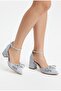 Thick Heeled 5cm Stone Bow Evening Dress Shoes - 2