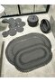 Jute, Bathroom Set, Bath Set, Bath Mat, Mat Set, Makeup Basket, Detergent Basket, Toilet Seat Mat, - 5