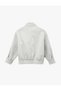 Mock Neck Kaşe Bomber Jacket with Long Sleeves, Pockets and Zipper - 4