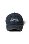 Blue Hat with Text Embroidery and White Embroidery Hat Cotton Adjustable Gym Hair Don'T Care