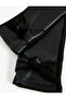 Ribbon Detailed Faux Leather Gloves - 4