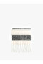 Soft Textured Tasseled Color Block Long Scarf - 2