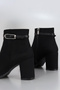 Als 199 Thin Belt Buckle Zippered Ankle Boots - 4