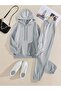 Hooded Rubber Leggings Tracksuit Set