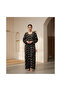 Buteela Printed Jalabiya with embellished neckline - 2