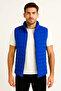 Men's Inflatable Zippered Water Repellent Quilted Lined Vest with Pockets - Cobalt Blue - 4