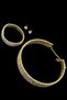 Gold Color Stone Necklace Earrings and Bracelet Set - 3