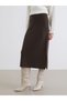 Lcwaikiki classic brown elastic waist knit skirt - 2