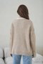 Women's Shirt Collar Half Zipper Corded Fabric Knitwear Sweater - 5