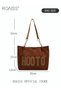 Women's Large-Capacity Bag All-Match Canvas Bag Commuter Shoulder Bag Student Tote Bag - 6