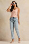 Women Pink Strappy Lace Vest - 2