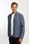Long Sleeve Snap Button Cotton Lycra Patterned Men's Shirt - 3