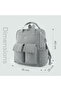 Quilted Diaper Backpack w/ Changing Mat - Gray - 7