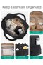 31L Quilted Travel Duffle Gym Bag for Women with Toiletry Pouch, Water-Resistant, Black - 3