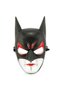 Red-Eyed Black Batman Mask - Elastic Batgirl Mask 28X17 cm - 2