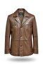 Konyak Wiliam Men's Genuine Leather Jacket with Button Closure, Zippered Chest Pocket Detail, and Lining - 6