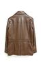 Konyak Wiliam Men's Genuine Leather Jacket with Button Closure, Zippered Chest Pocket Detail, and Lining - 7