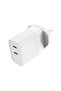 شاحن GaN Type-C بقوة 45 وات + كابل USB-C إلى USB-C مضفر بقوة 100 وات (2 متر) - مجموعة بيضاء - 3