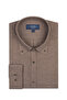 Albini Mink Tailor Fit Buttoned Collar Organic Cotton Flannel Shirt