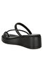 Women Toe Loop Slip On Rhinestone Sandals in Black - 3