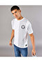 Men White And Grey Striped Basic T-Shirt - 5