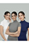 Women's 3-Piece Stretch Fabric Flexible Half Fisherman Short Sleeve Navy Blue - White - Gray Badi