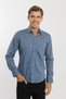 Snap Fastener Long Sleeve Printed Men's Shirt - 4